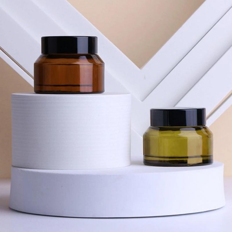 30g Skincare Cosmetic Bottle Set High Quality Container Packaging Glass Cream Jar with OEM Logo