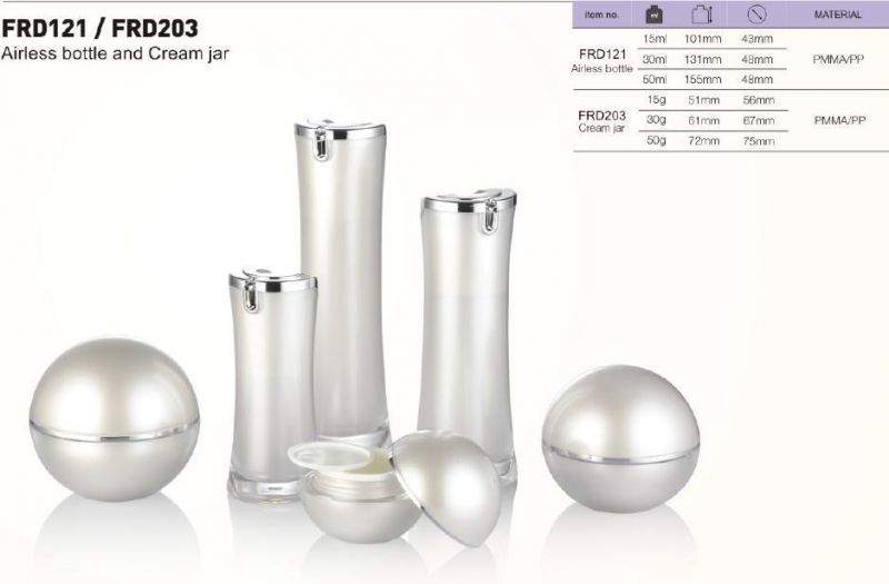 Luxury Cosmetic Round Empty Plastic Acrylic Lotion Bottle with Factory Price