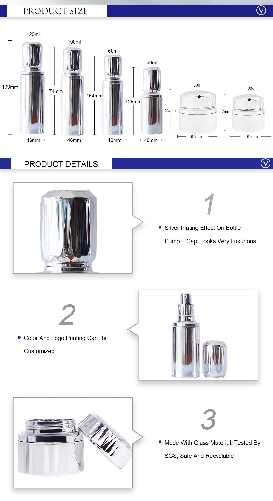 Low Price Glass Cosmetics OEM/ODM China High Quality Recycle Body Lotion Bottle