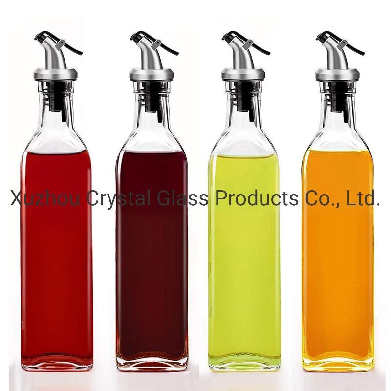 Olive Oil Dispenser - 4 Pack Oil and Vinegar Sauce Wine Glass Bottle