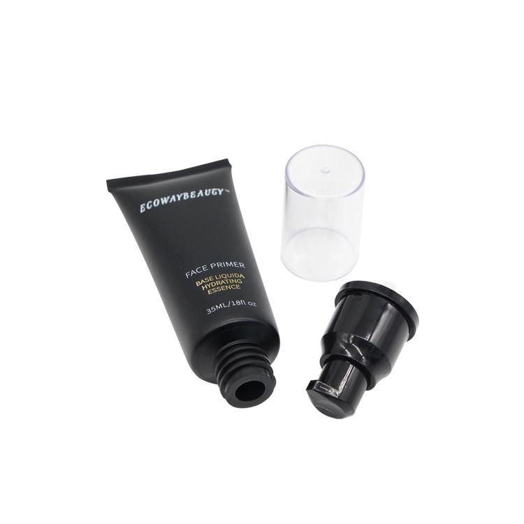 Plastic Soft Airless Black Empty Matte Cosmetic Tube Packaging