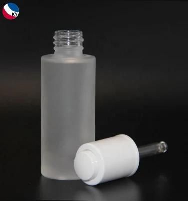 30ml Colored Frosted Glass Push Button Dropper Bottles with Cap