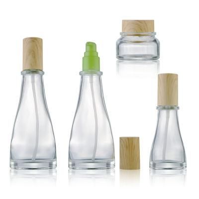 Wholesale Cosmetic Glass Bottle Sets Glass Jar for Skincare Face Cream Lotion Bottle 30g 50g 40ml 100ml 120ml