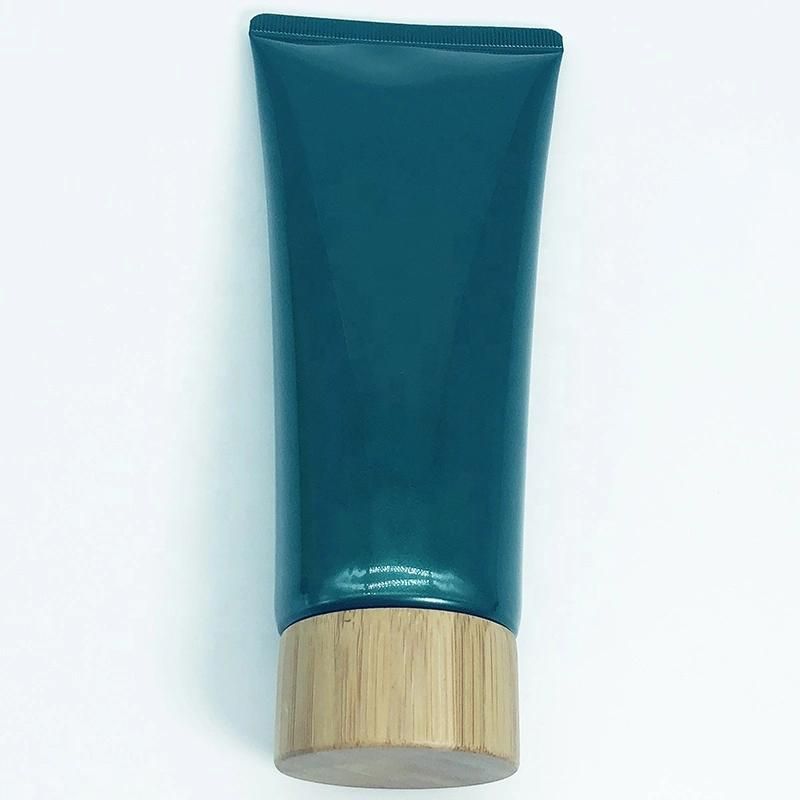 Eco Friendly Containers Plastic Cosmetic Tube with Bamboo Head Cover