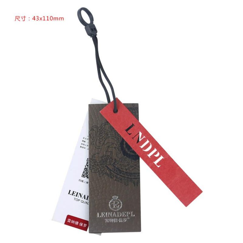 Leather Finished Paper Hangtag Set Swing Tag