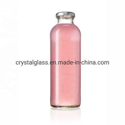 300ml Tea /Beverage /Fruit Wine /Juice Simple Glass Bottle with Tinplate Metal Cap