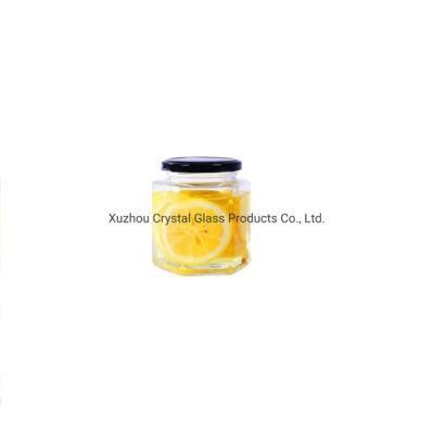 280ml 9 Oz Hexagonal Jam Containers Honey Containers Glass Pickles Containers