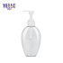 200ml Transparent Skincare Packaging Circular Arc Empty Shampoo Conditioner Pump Bottle