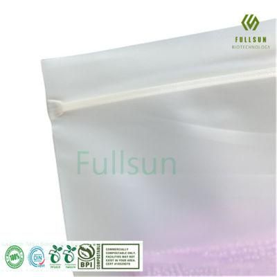 Biodegradable Food Packaging Bag TUV DIN En13432 Custom Zipper Packing Bag Printed 100% Compostable Seal Plastic Bag
