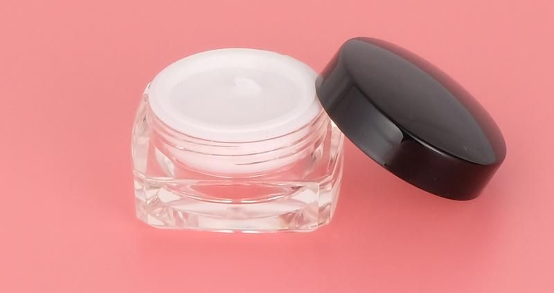 5g Mini Tranpsarent Clear Plastic Cream Glitter Jar for Beauty