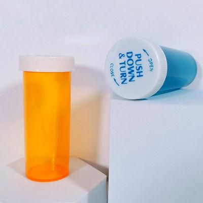 Sale Pharmacy Prescription Vials Plastic Bottle Capsule Pill Container with Child Resistant Lids