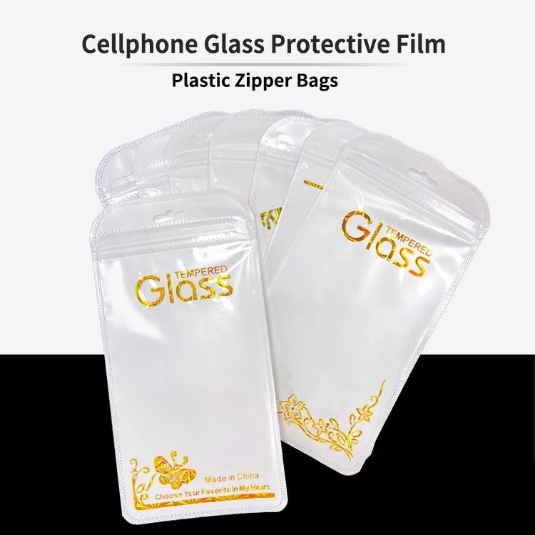 Glass Packaging Bag Mobile Phone Screen Protector Plastic Zipper Bag