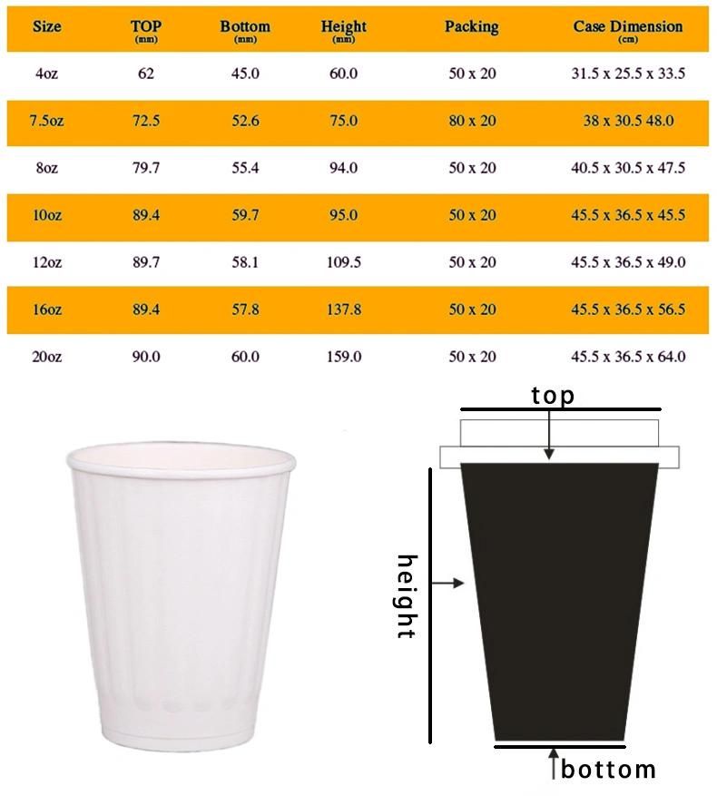 Paper Coffee Cup & Mugs Disposable Paper Cups with Lids