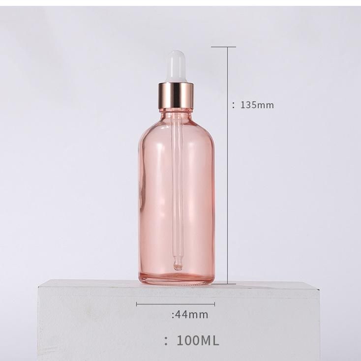 Wholesale 5ml-100ml Rose Gold Dropper Bottle Glass Essential Oil Bottle with Dropper