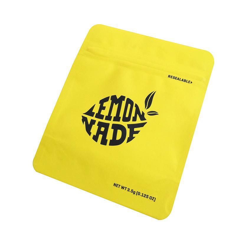 Custom Ziplock Printed Smell Proof Stand up Child Resistant Heat Seal Plastic Matte Design Mylar Bags