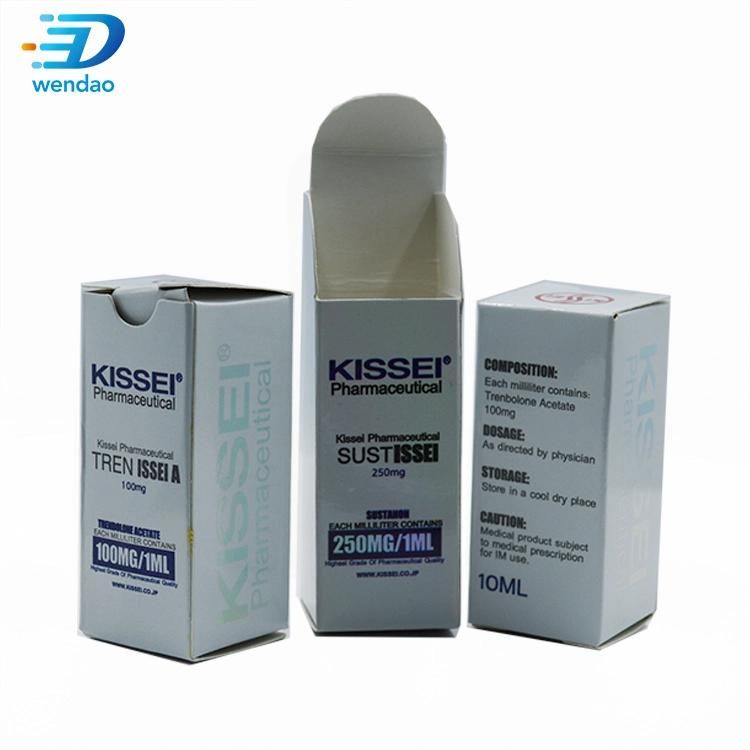 Free Sample Matt Lamination Printing Paper 10 Ml Vial Medicine Bottle Pill Packaging Box for Medical