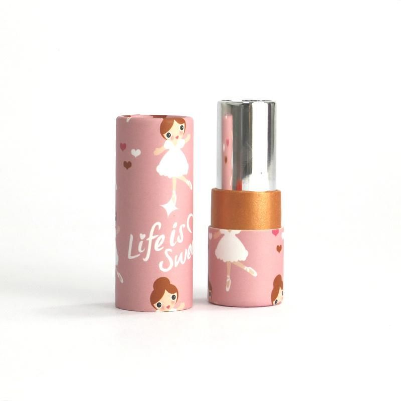 Pink Red Lipstick Small Fsc Paper Packaging Tube