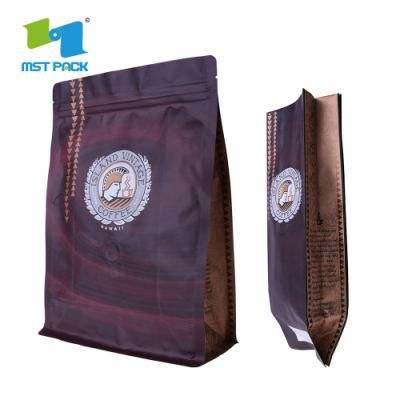 Custom Printed Eco Friendly Biodegradable Compostable Coffee Tea Packaging Bag with Valva