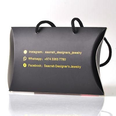 Custom Printing Black Paper Pill Box Bracelet Packaging