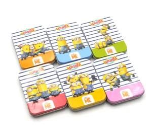 Rectangular Custom Playing Card Storage Tin Box with Cute Design