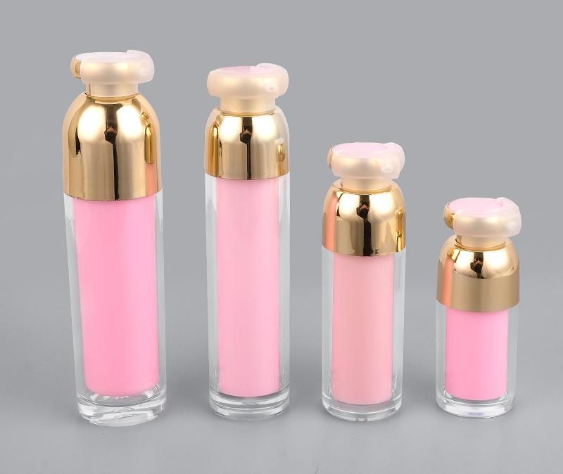 in Stock Pink Empty Plastic Cosmetic Jar 15ml 30ml 50ml 100ml Cosmetics Bottles and Jars Set