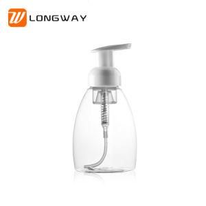 250ml Amber Plastic Foaming Soap Dispensers Soap Dispenser Foam Pump Bottle Oval Shape Storage Bottle