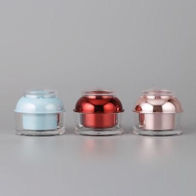 15g 30g 50g in Stock Ready to Ship Low MOQ Rose Gold Acrylic Diamond Cosmetic Jars Plastic Li