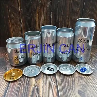 China Empty Aluminum Can Slim Sleek Standard 250ml 12oz 355ml 16oz 473ml 1 Pint for Kombucha Tea