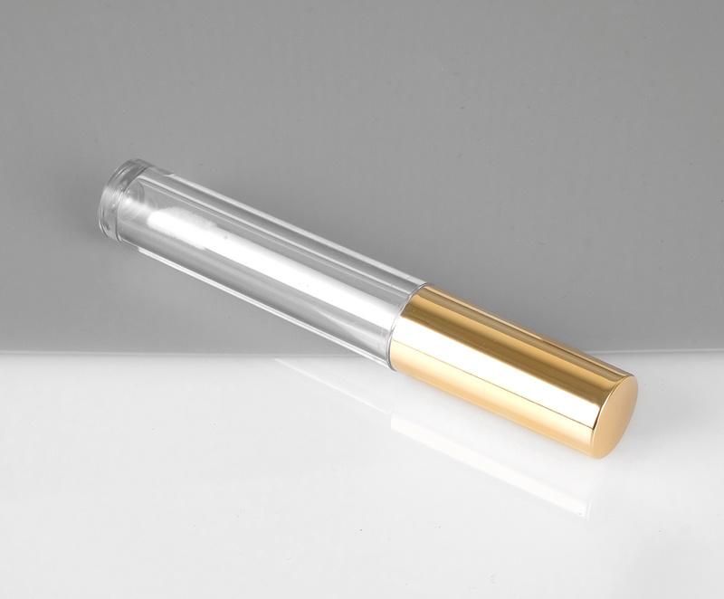 Bulk Price Luxury 2ml Custom Gold Top Lip Gloss Packaging Clear Lip Gloss Tube with Gold Wand Gold Lip Gloss Wand Tubes