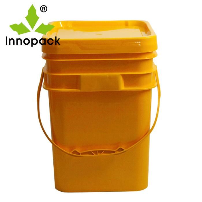 5 Gallon Food Grade Super Quality Square Black Plastic Bucket