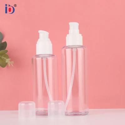 130/150ml Lotion Bottle Custom Labels Clear Pet Plastic Slim Cylinder Round Bottle