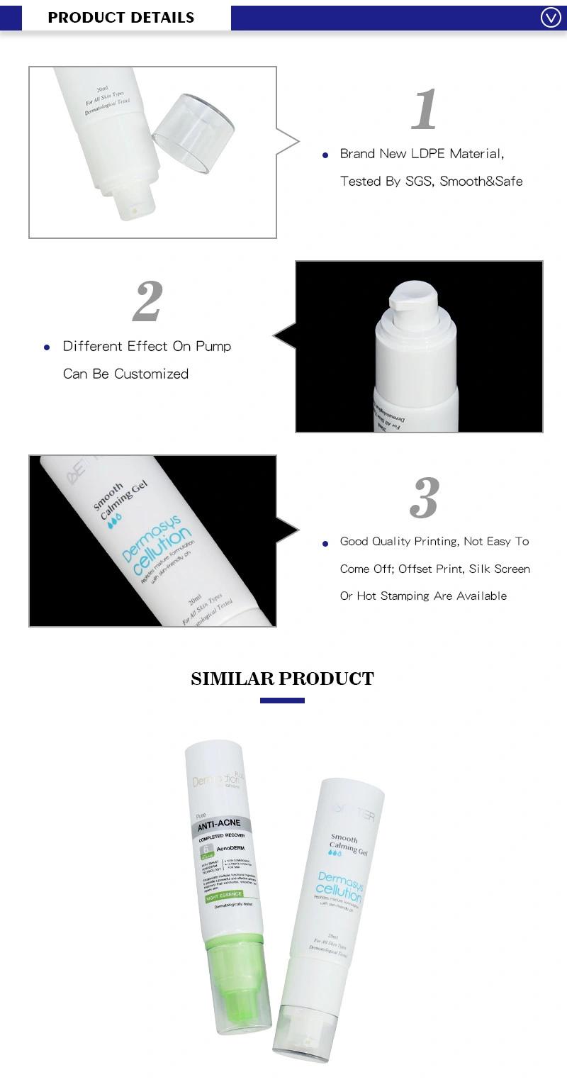 Factory Supply 20ml LDPE Plastic Cosmetic Airless Tube