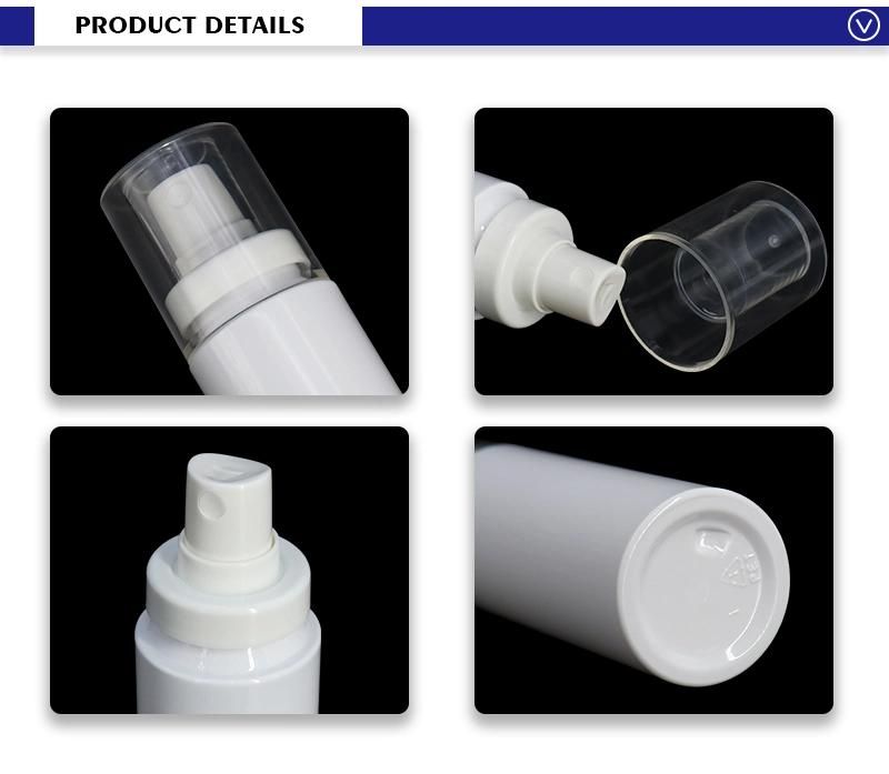 50ml 60ml 80ml White Cosmetic Mist Spray Bottles Stock Plastic Bottle