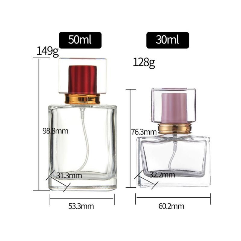 Empty Luxury 30ml 50ml Customized Clear Perfume Glass Bottle Spray Portable Bottles for Perfumes Fragrance Bottle