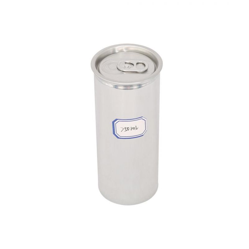 250ml Juice Energy Soft Drink Open Aluminum Beverage Can with Lid