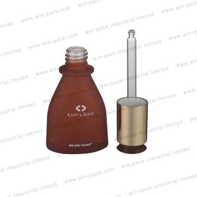 30ml Special Shaped Amber E-Liquid Glass Dropper Bottle for Serum