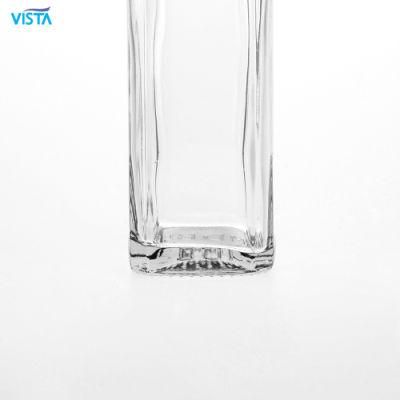 200ml High Flint Square Vodka Glass Bottle with Screw Cap