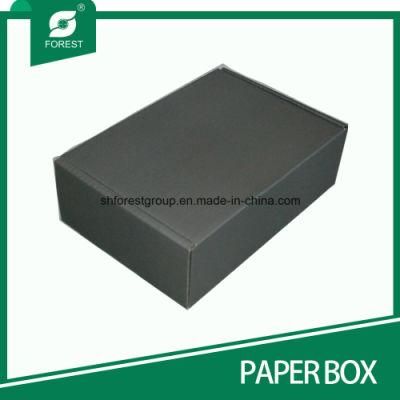 Matt Black Corrugated Shipping Paper Box with Silver Hot Stampping