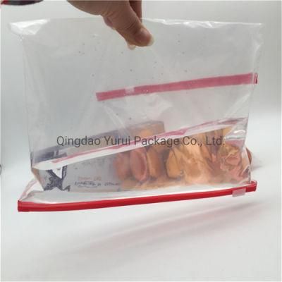 Food Grade Slider Ziplock Bags Reclosable Packaging LDPE Slider Zipper Bag