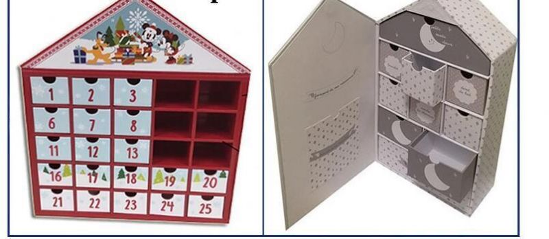 Custom Christmas Countdown Advent Calendar Box Decorative Drawer Boxes