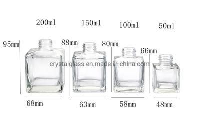 High Quality Square Glass Diffuser Bottle Cosmetic Packing