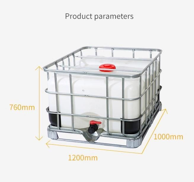 500L Water Container Turnover Package with Steel Frame for Forklift