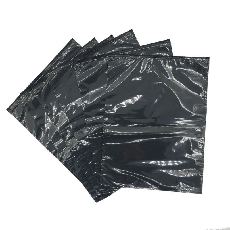 Black Pacakgaing Bag Ziplock Pacakging Bag for Clothing