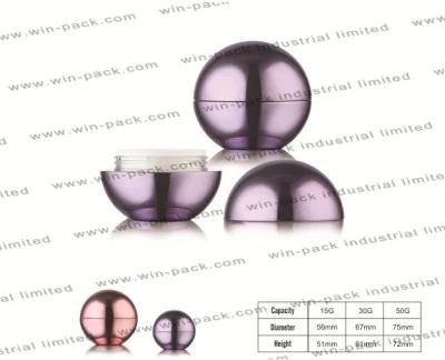 High Quality Spherical Acrylic Cream Jar 1oz for Cosmetic Packing