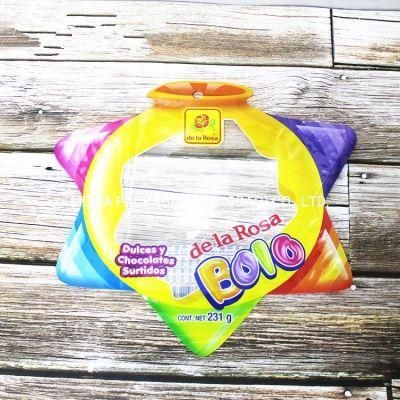 Special Heart Fruit Triangle Sandwich Packaging Candy Shaped Plastic Bags for Food Packing