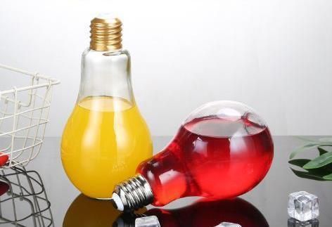 Bulb Shape Beverage Wine Glass Bottle Drinking Glassware