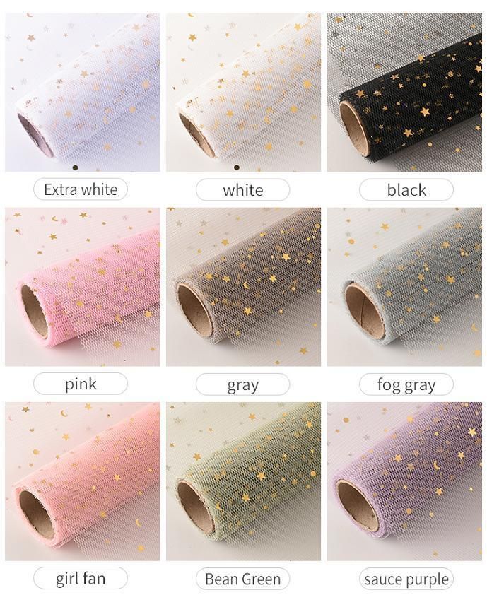 Wholesale Sequins Mesh Flower Wrapping Paper Roll Gift Packaging for Florist Bouquet Wrapping Paper