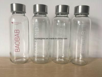 Custom Logo Printing Glass Water Bottle 300ml