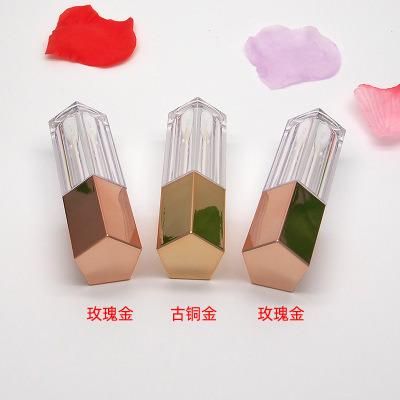 Spot 10ml Pentagonal Rose Gold Lip Glaze Bottle Empty Bottle DIY Lip Gloss Tube Empty Tube Homemade Lip Glaze Split Bottle