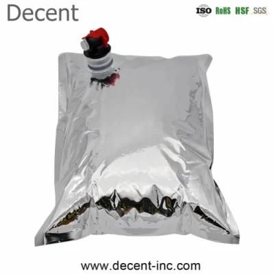 Wholesale Aseptic 1L 2L3l 5L 10L Wine Bib Bag in Box Dispenser / Fruit Juice Bag in Box with Tap